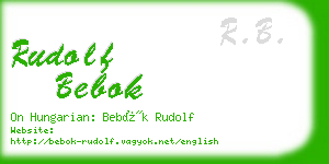 rudolf bebok business card